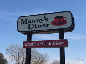 Manny's Diner Menu - Knoxville, Iowa Sirved