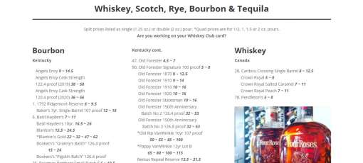 The Rack House Menu Menu for The Rack House Kitchen Wine Whiskey® in Cottleville, MO | Sirved