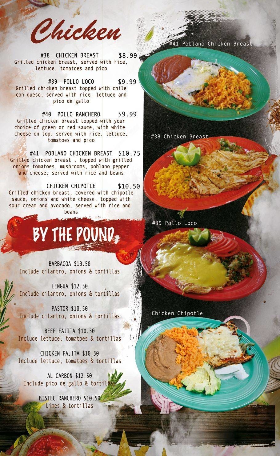 Menu Belton TX's Mi Pueblo Restaurant Sirved