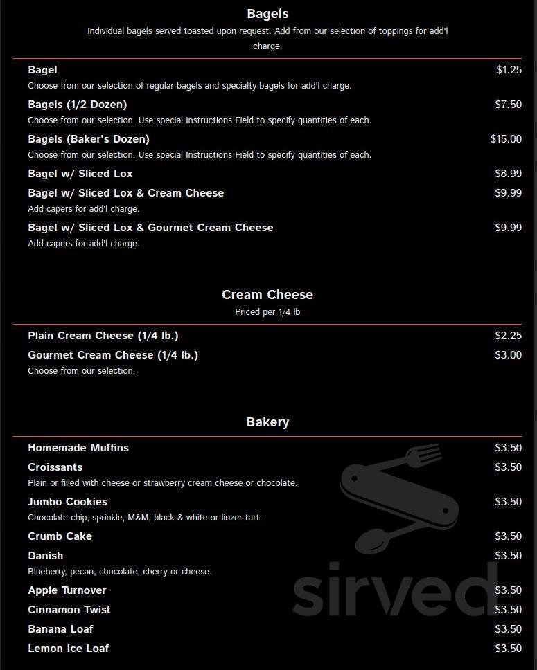 5 BROTHERS BAGELS & DELI menu in Lincoln Park, New Jersey, USA