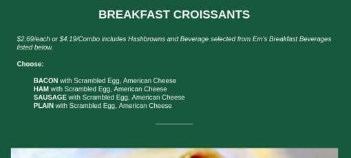 Menu for Em's Subs - Johnstown, PA | Sirved