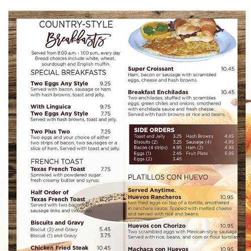 La Fuente Mexican Restaurant & Blue Iguana Bar menu in Brentwood