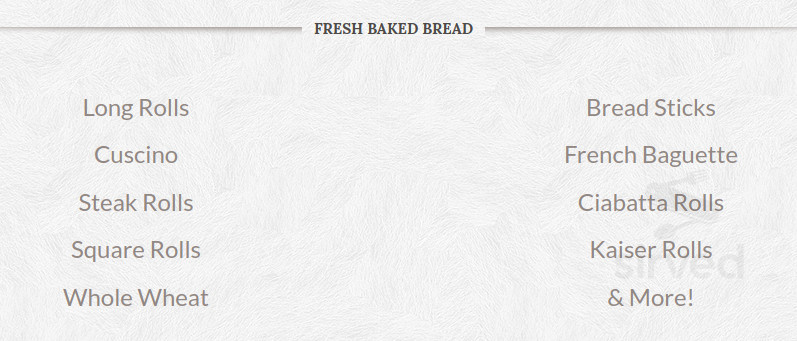 Roma's Italian Specialty Market menu in Feasterville-Trevose, Pennsylvania