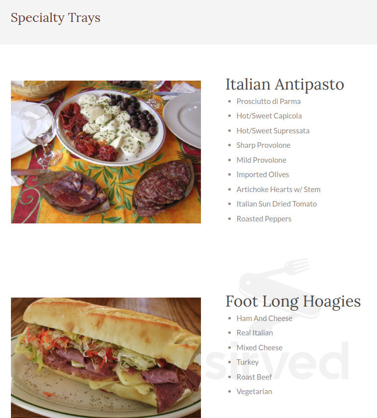 Roma's Italian Specialty Market menu in Feasterville-Trevose, Pennsylvania