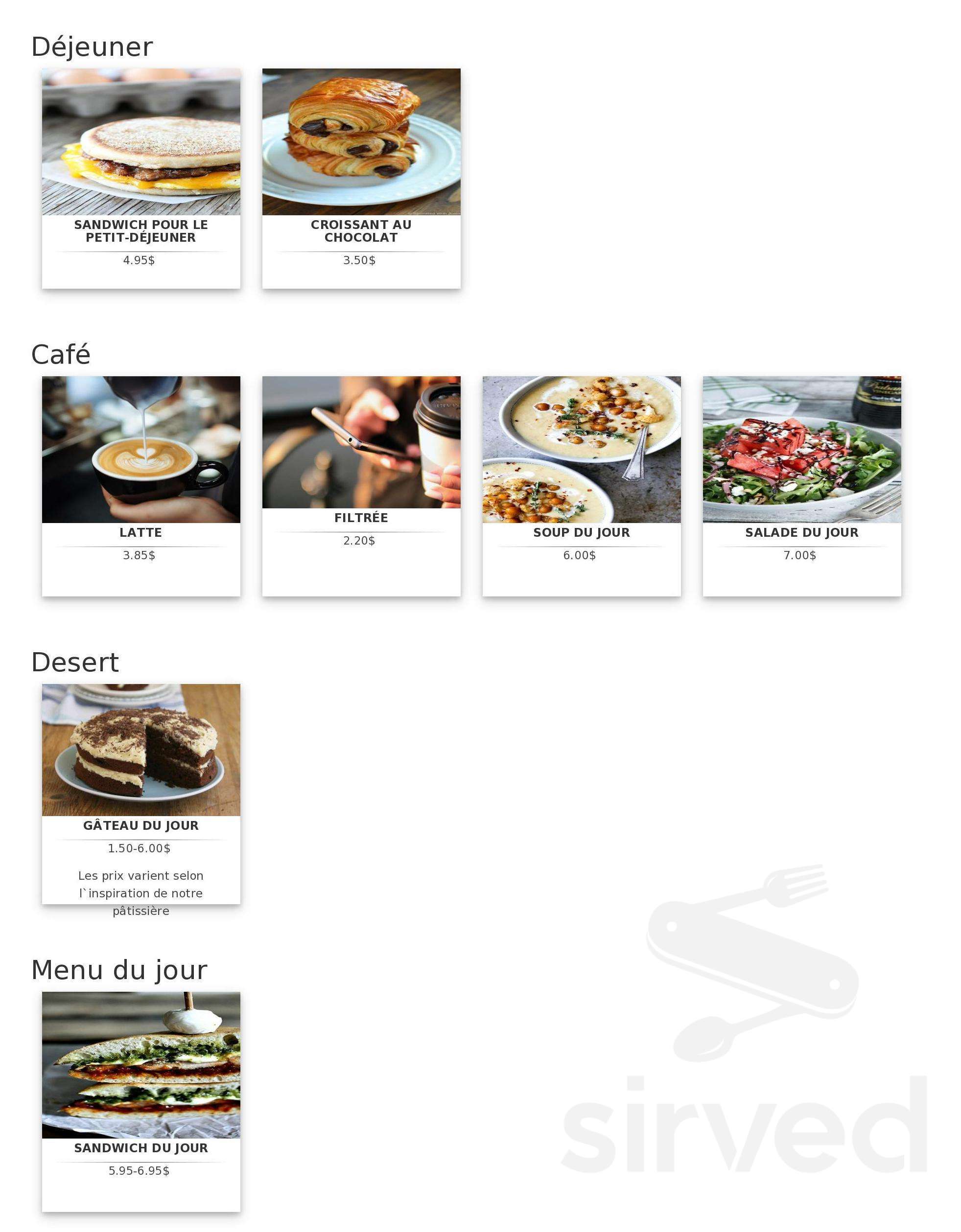 Café British menu in Gatineau, Quebec J9H 3L6