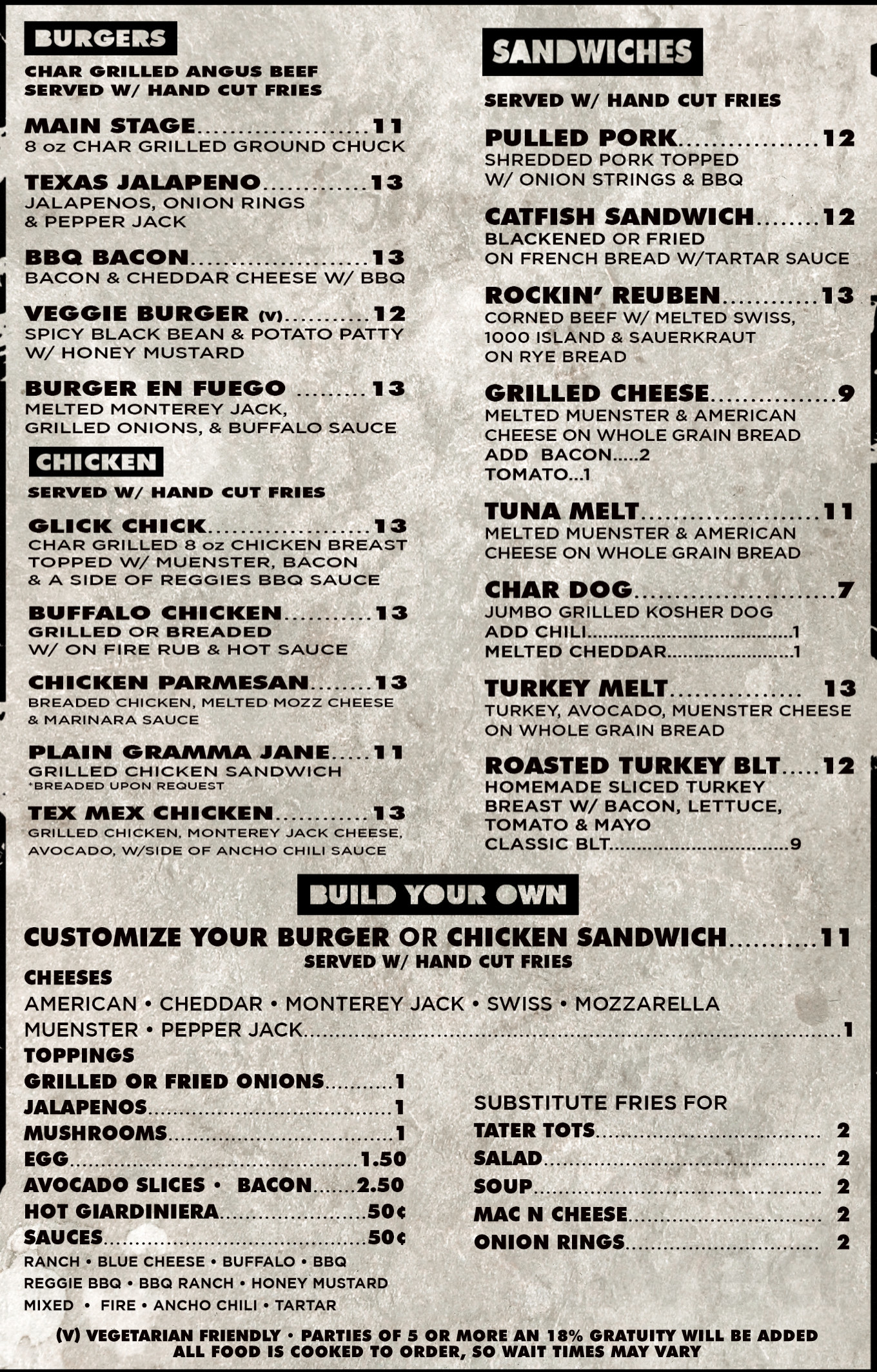 Reggies Menu Reggies on the Beach menu in Chicago, Illinois, USA