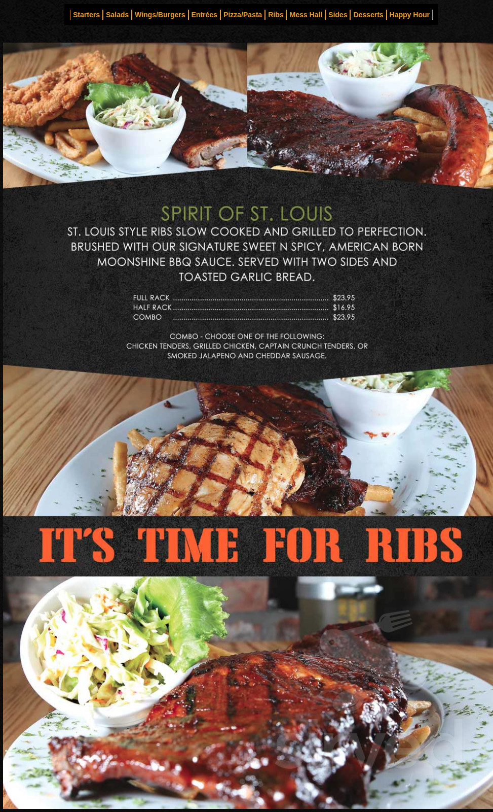 Bombshells menu in Katy, Texas, USA