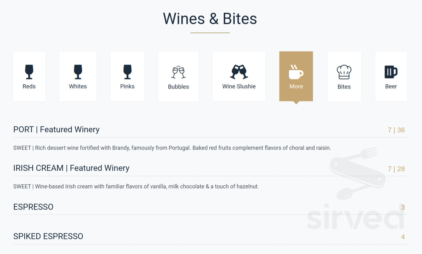 Brix & Mortar Urban Winery menu in Sanford, Florida, USA