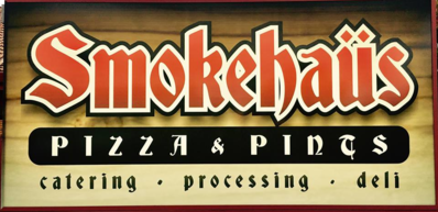 Smokehaus Pizza and Pints Logo in Redding, California