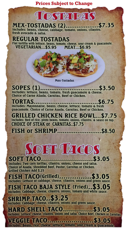 Fiesta Grill & Catering menu in Huntington Beach, California