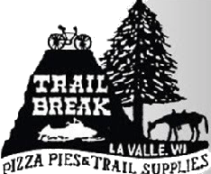 Trail Break Restaurant & Pizza Logo in La Valle, Wisconsin