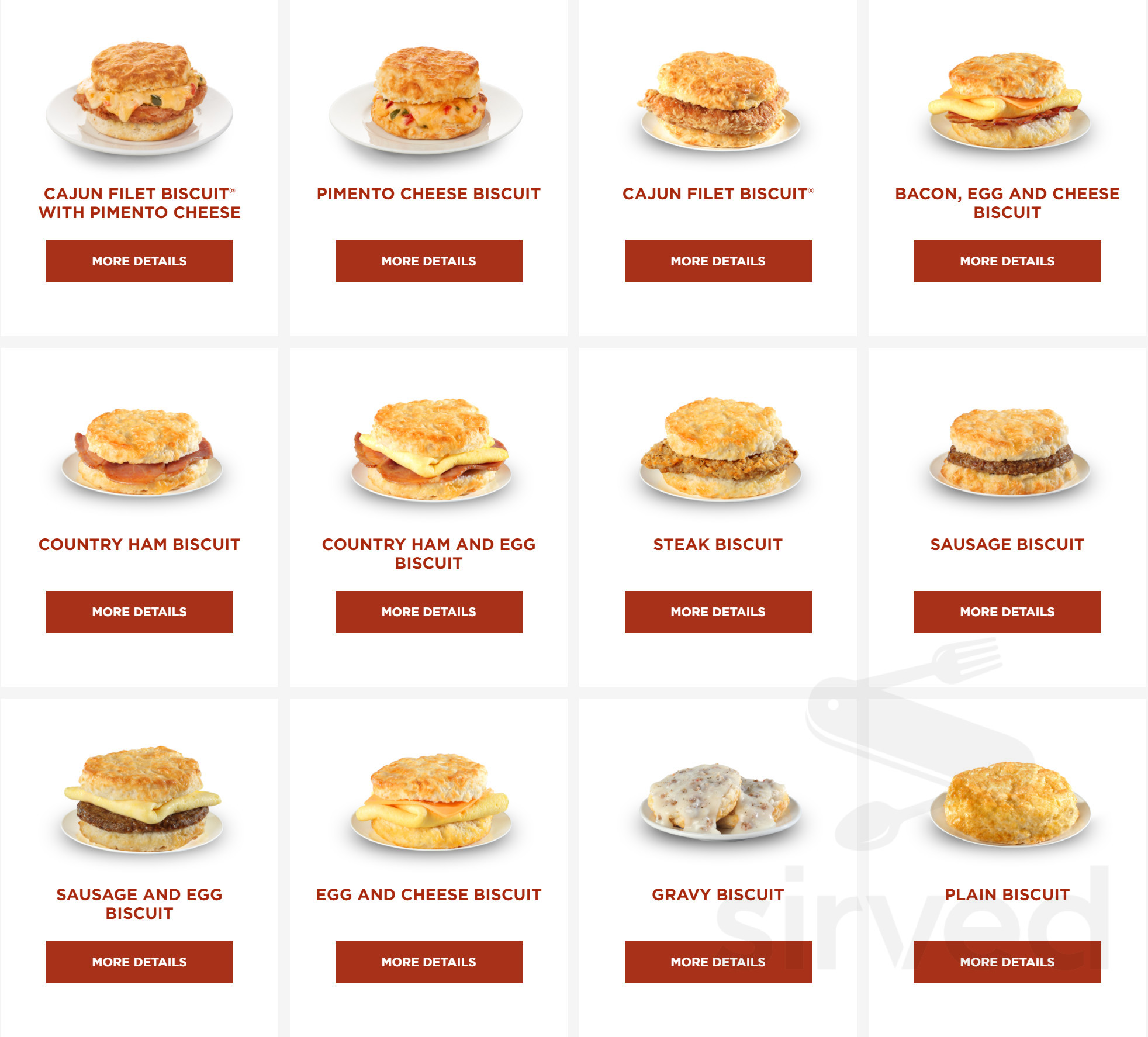 Menu - Portsmouth VA's Bojangles | Sirved