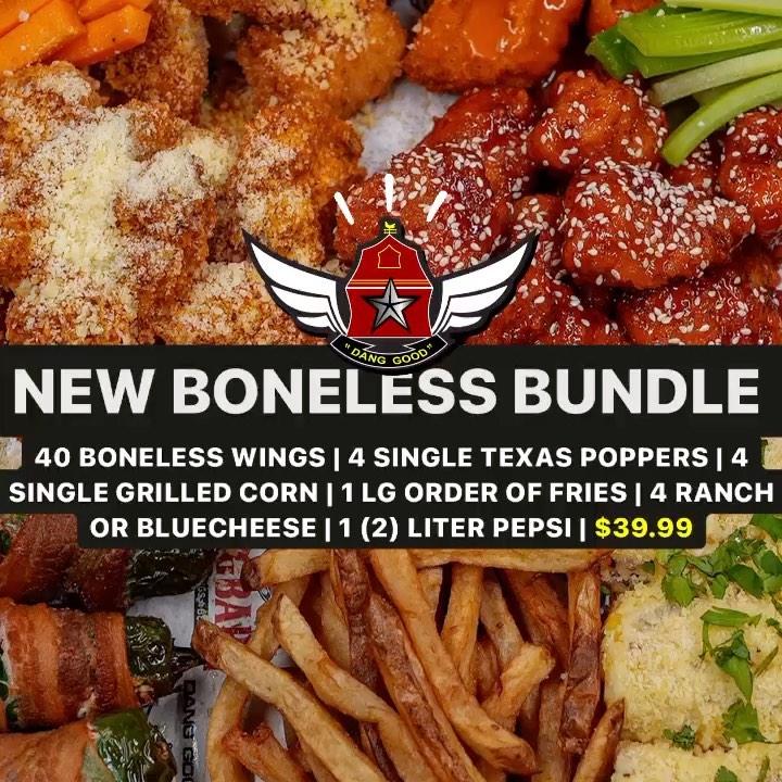 Wing Barn Pablo Kisel menu in Brownsville, Texas, USA