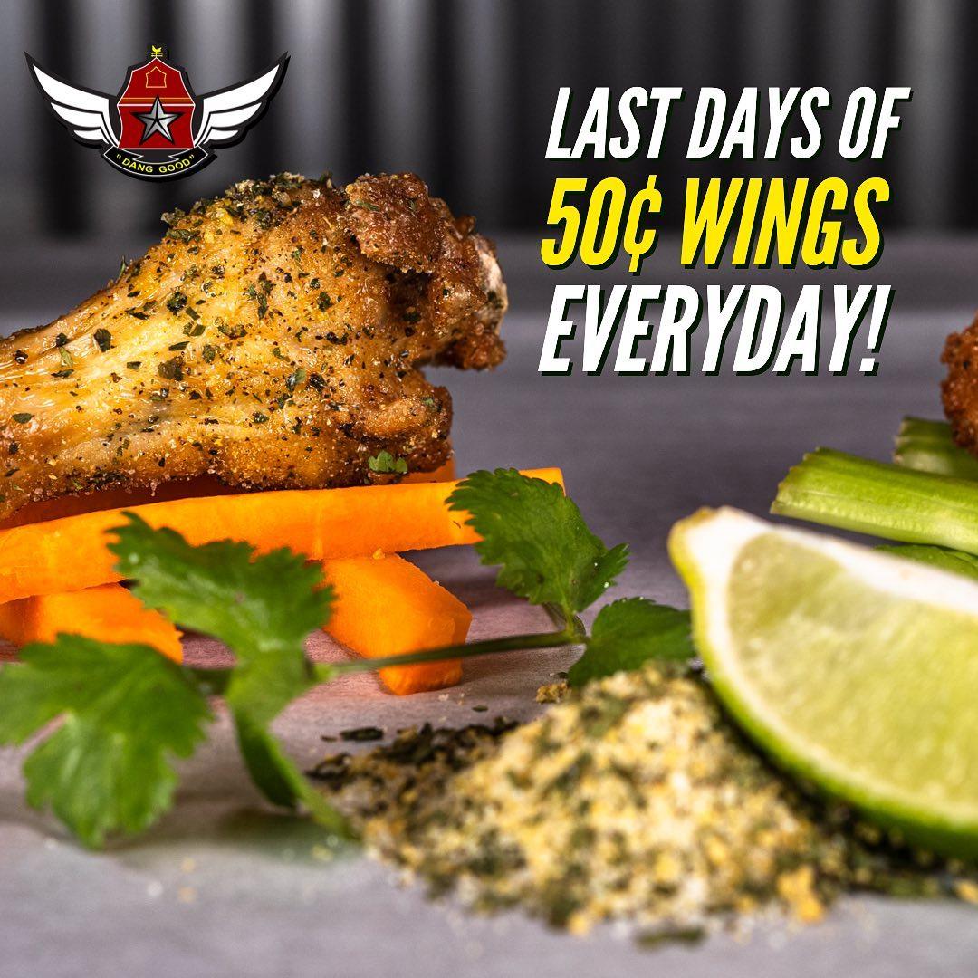 Wing Barn Pablo Kisel menu in Brownsville, Texas, USA