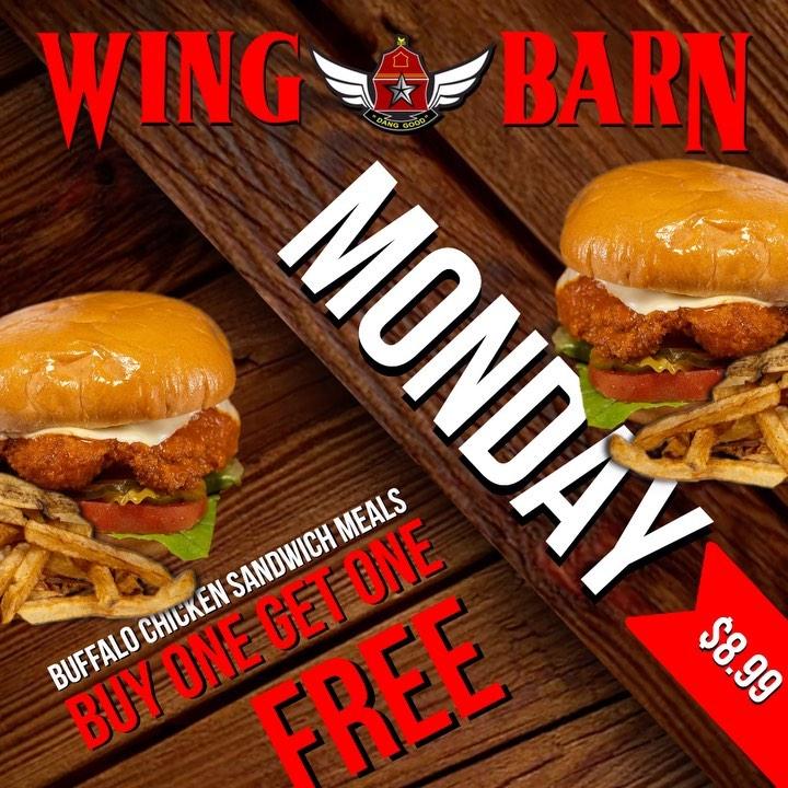 Wing Barn Pablo Kisel menu in Brownsville, Texas, USA