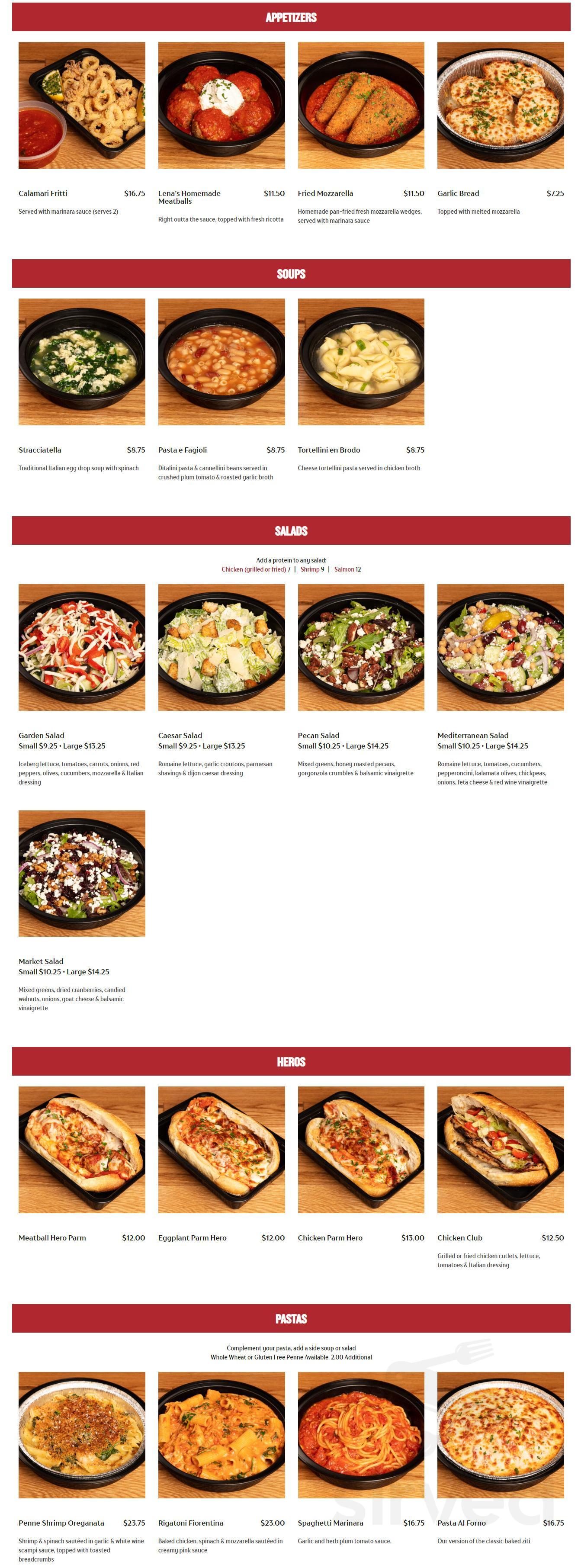 Lena's Italian Kitchen (UES) menu in New York, New York, USA