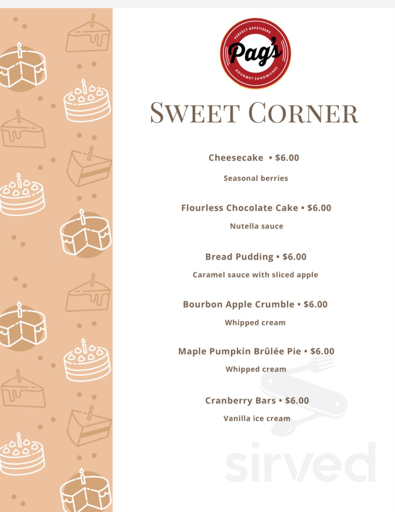 Pag's Restaurant menus in Nutley, New Jersey, United States