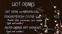 Mokaya drink menu in Grand Rapids, Michigan
