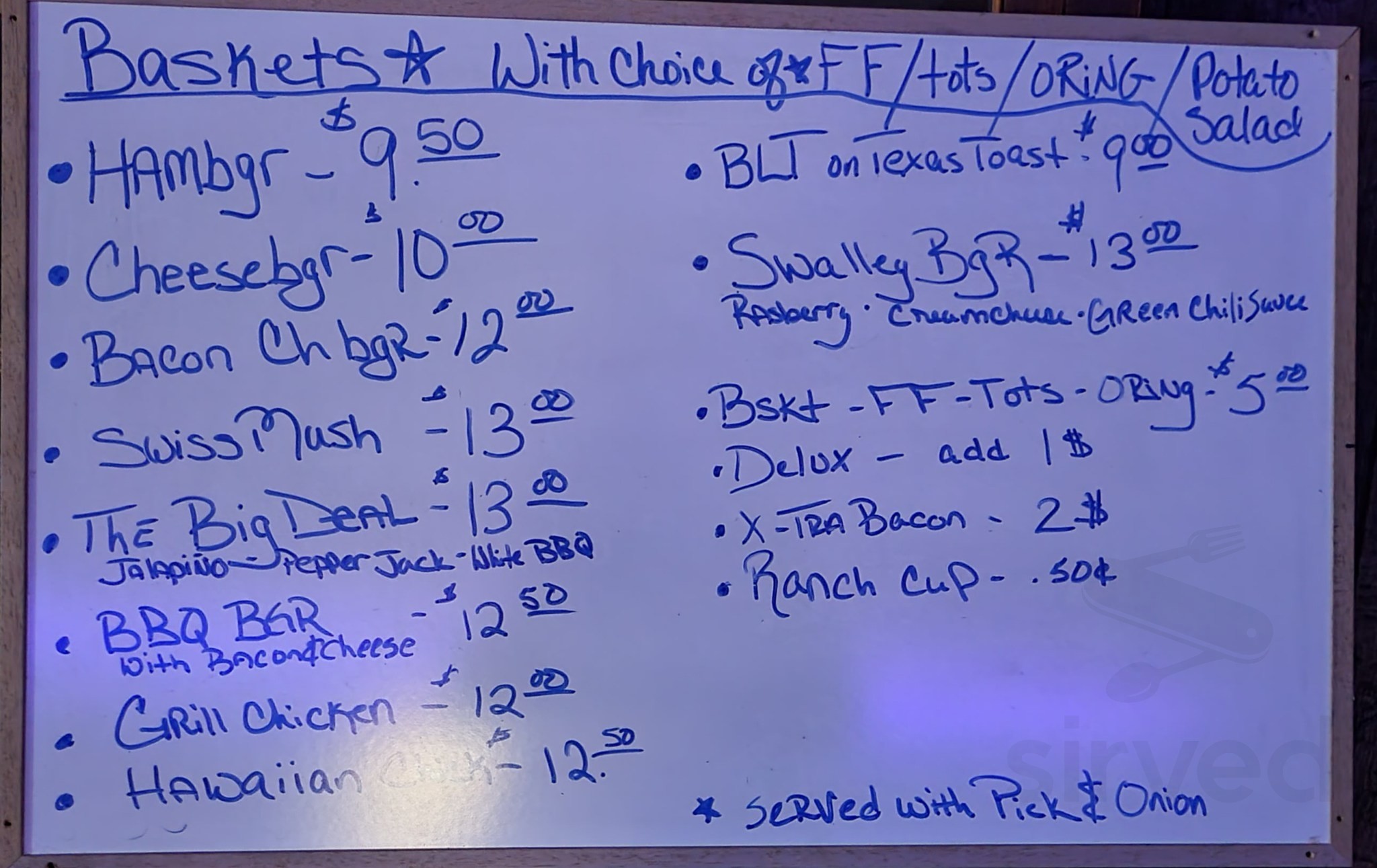 Frankies Place menus in Hot Springs, South Dakota, United States