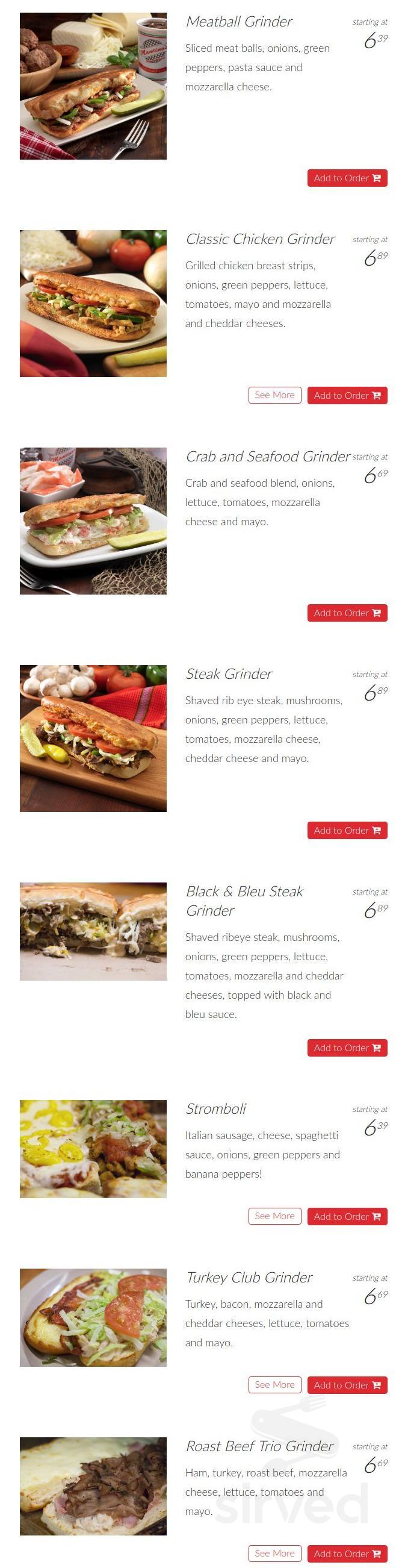 Mancino's Pizza & Grinders menu in Fort Wayne, Indiana, USA