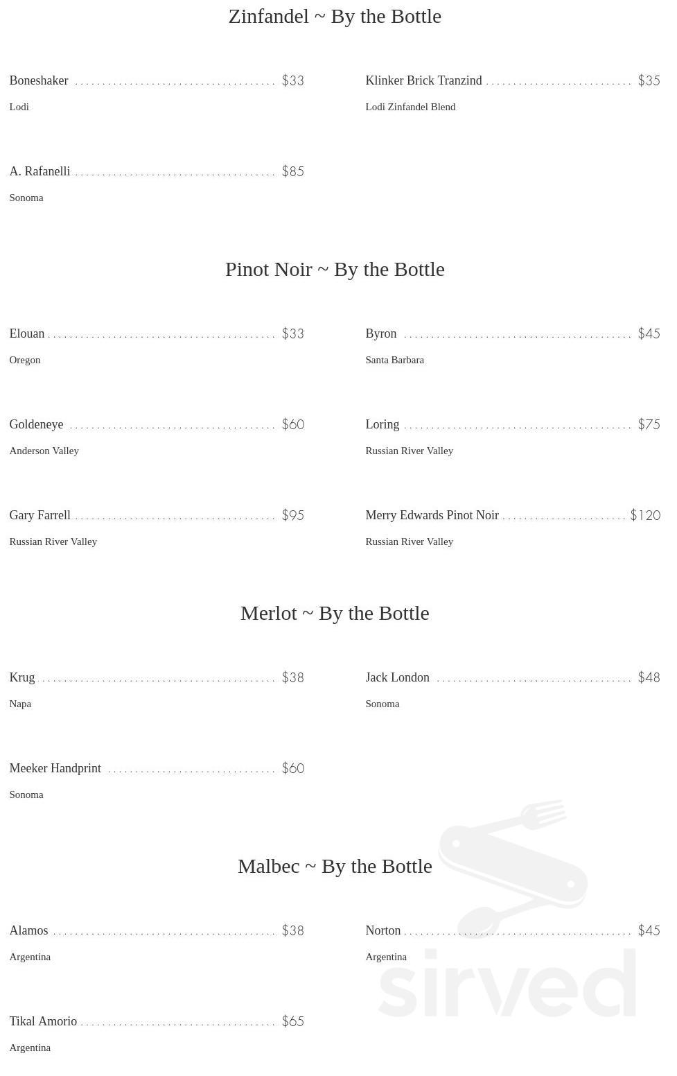 Fallon S Menu Menu - O'Fallon IL's The Mansion | Sirved