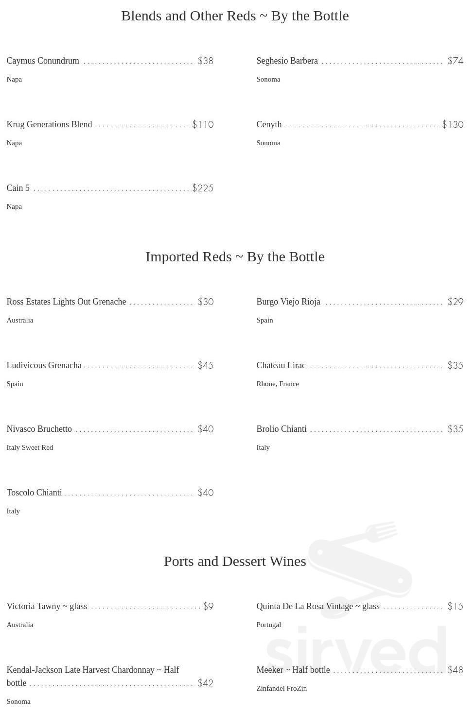 Fallon S Menu Menu - O'Fallon IL's The Mansion | Sirved