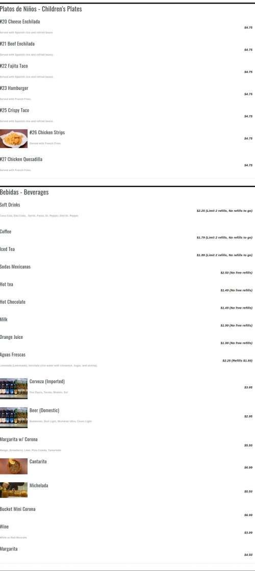 Los Agaves Restaurant Mexican Food Jalisco Style menu in Artesia, New