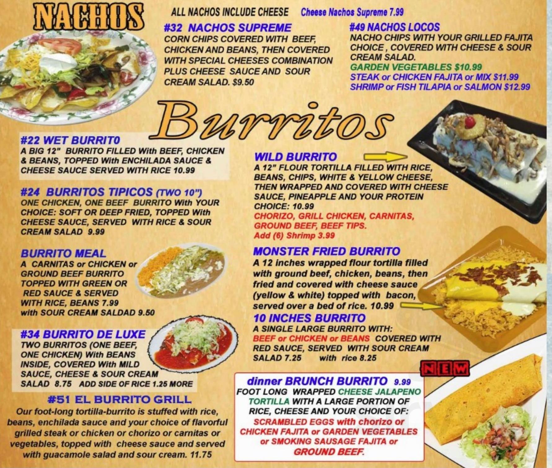 Margarita's Mexican Grill & Cantina menu in Massillon, Ohio, USA