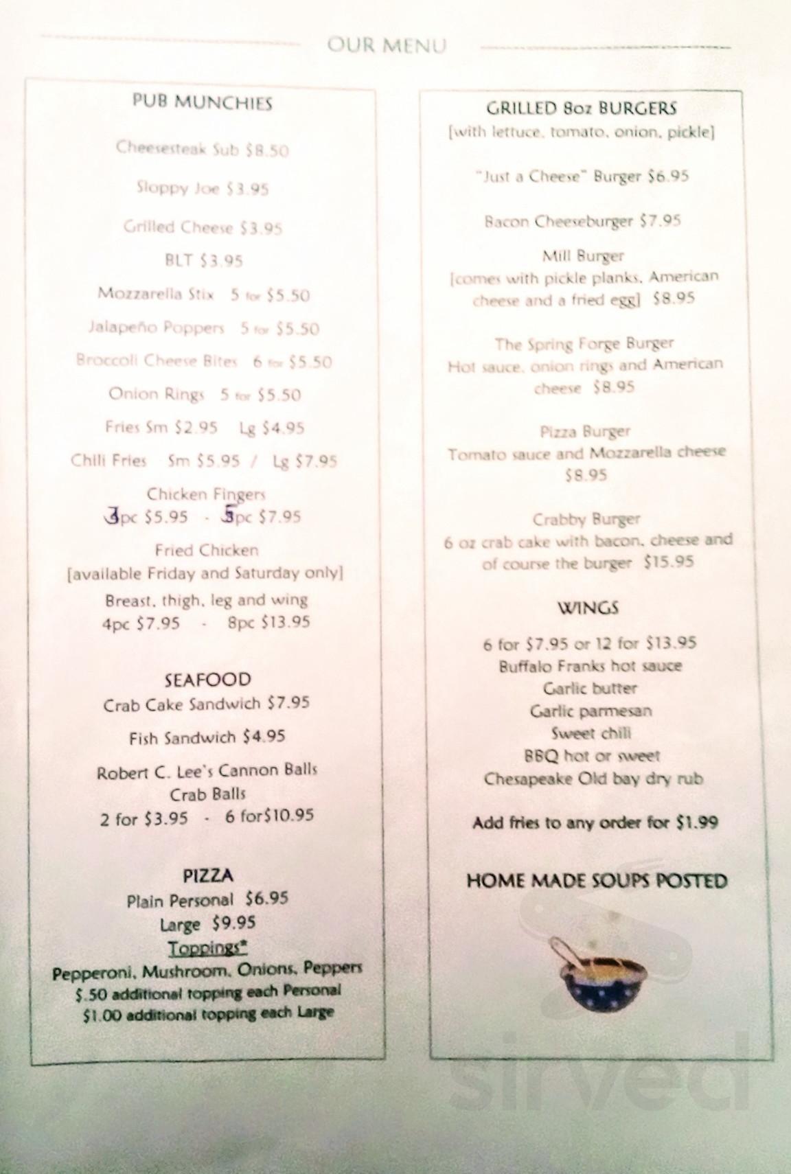 TheSGHB - The Spring Grove Hotel Bar menu in Spring Grove, Pennsylvania