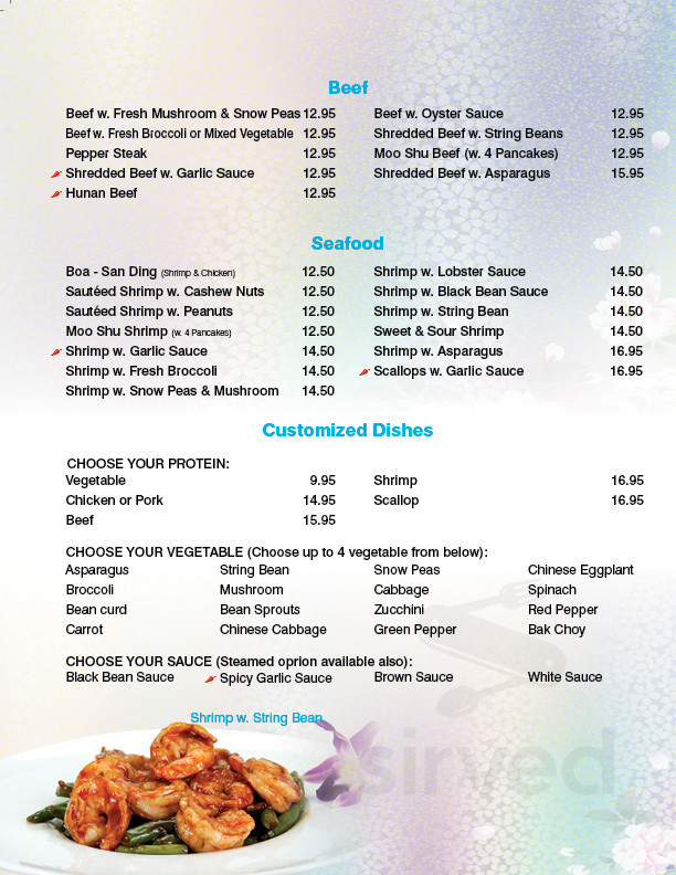 Tofu Chinese & Japanese Restaurant menu in Farmingville, New York, USA