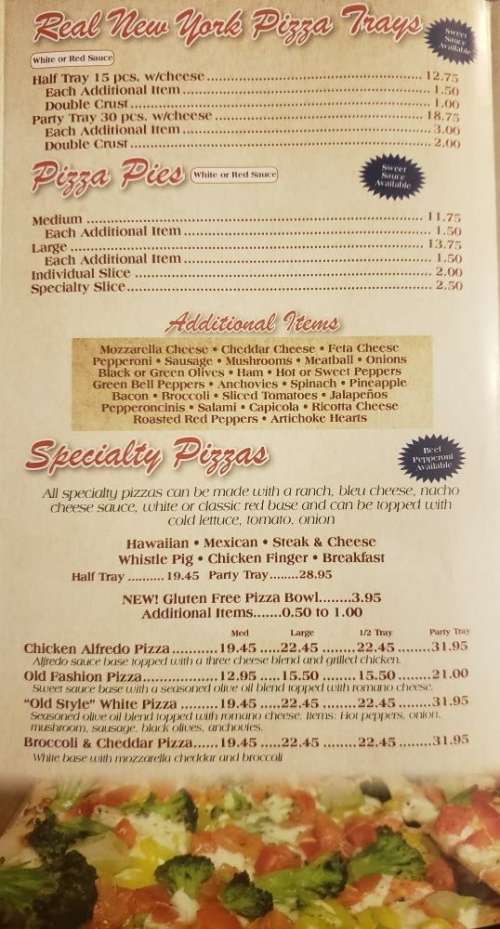 Sammy's Buffalo Pizzeria and Pasta (Colvin Ave.) menu in Buffalo, New