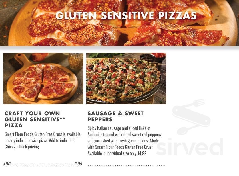 Old Chicago Pizza + Taproom menu in Lakewood, Colorado, USA