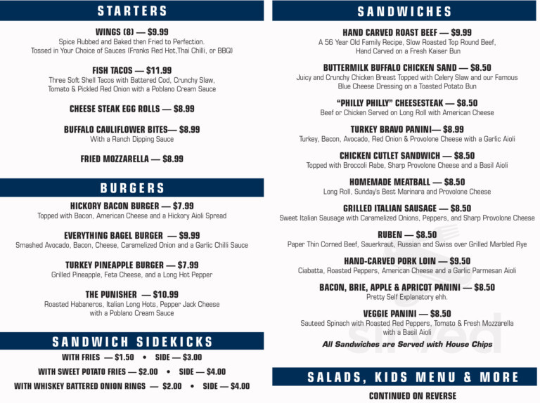 Pompei's State Street Sandwiches menu in Media, Pennsylvania