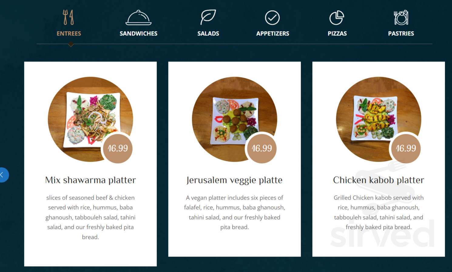 Jerusalem Bakery & Grill menu in Marietta, USA