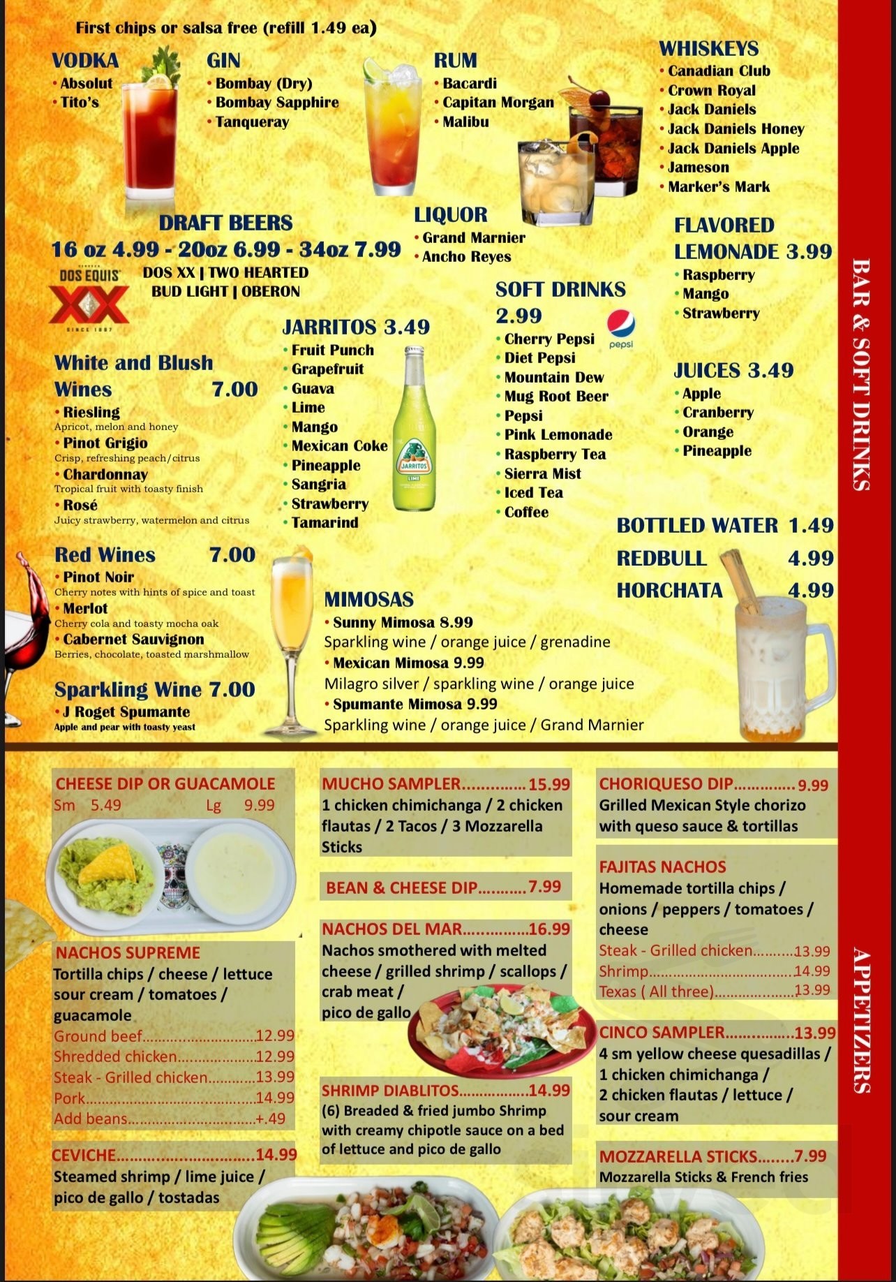 5 de Mayo Mexican Grill & Bar menu in Allendale Charter Twp, Michigan, USA