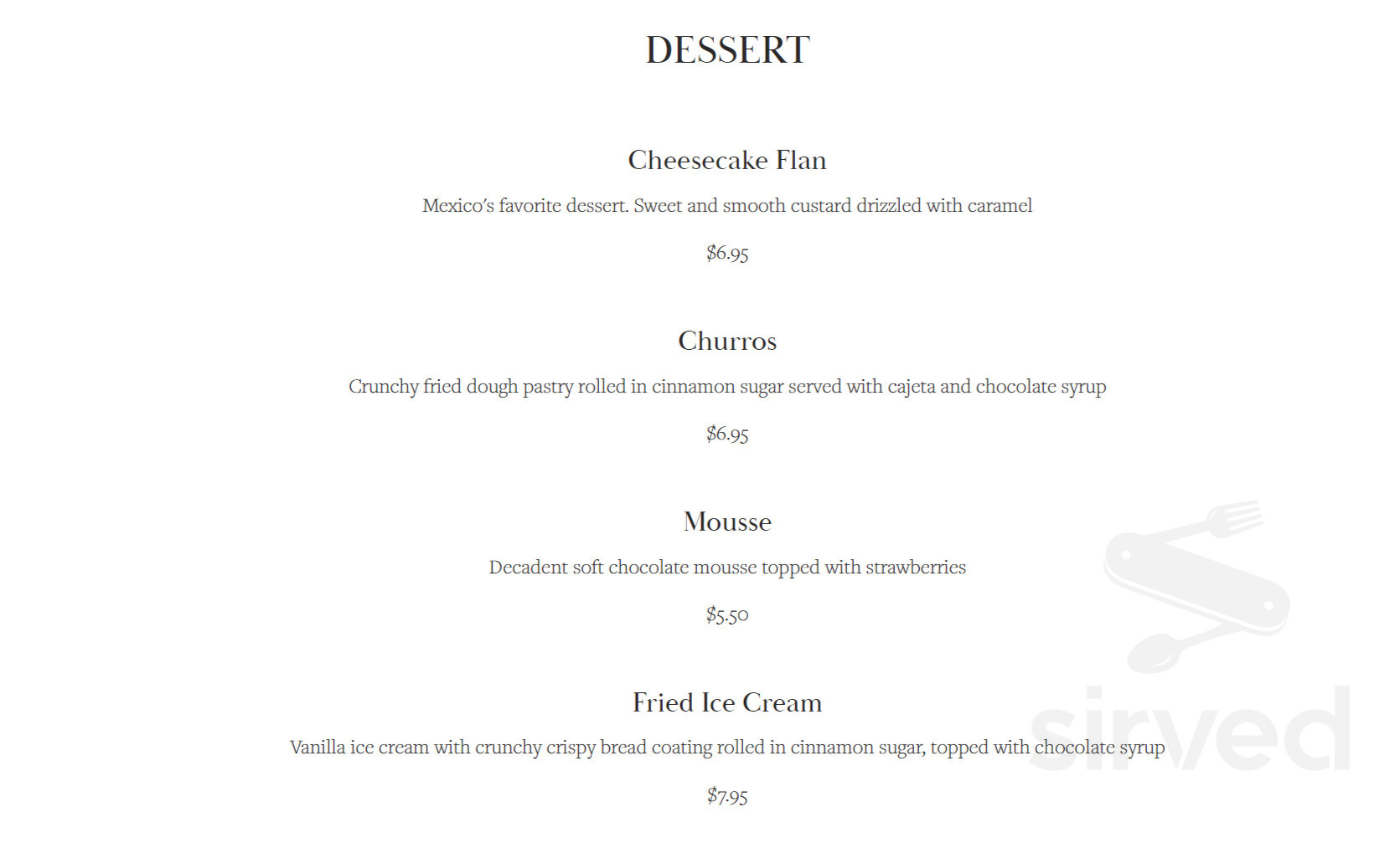 Tacos Y Tequila Cape Elizabeth menu in Cape Elizabeth, Maine, USA