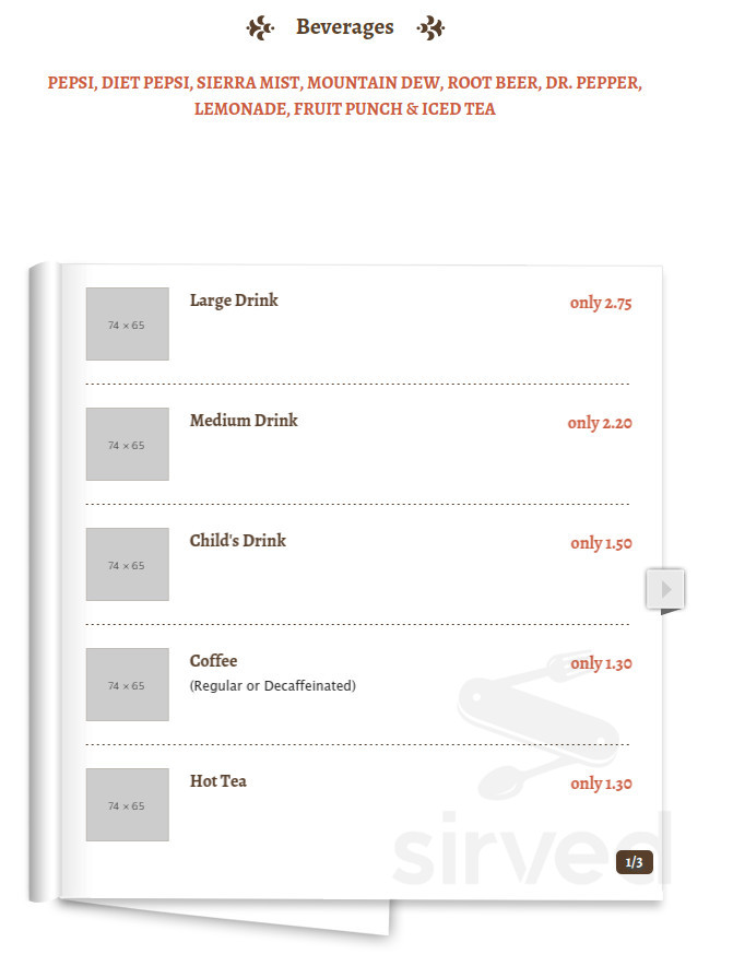 Dale's BBQ South menu in Fort Pierce, Florida, USA