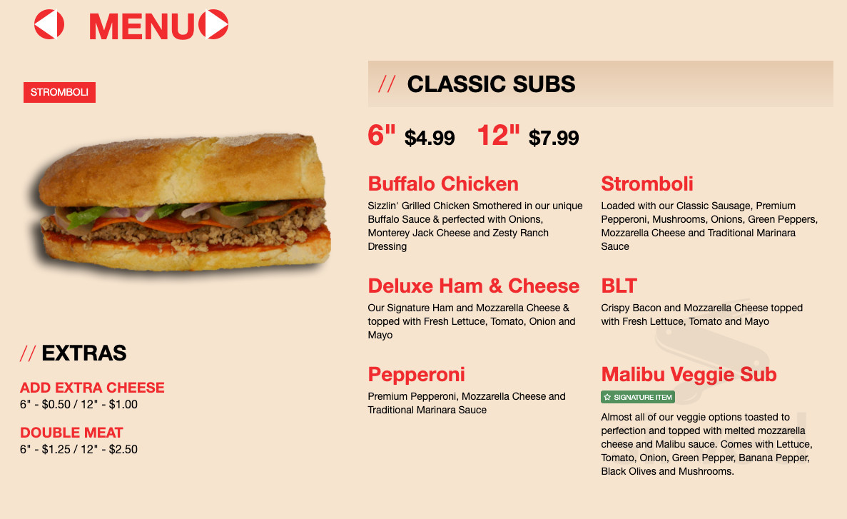 Menu - Montpelier OH's Elmo's Pizza & Subs | Sirved