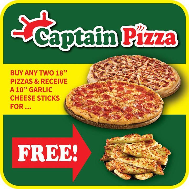 Captain Pizza menu in Valleyview, Alberta, Canada