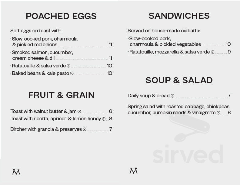Matchstick Chinatown menu in Vancouver, British Columbia