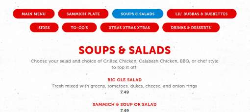 Menu for Bubbas BBQ Bash in Spartanburg, SC | Sirved