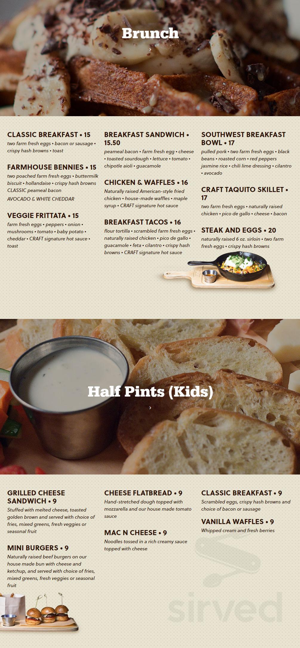 CRAFT Beer Market Menu In Calgary Alberta Canada