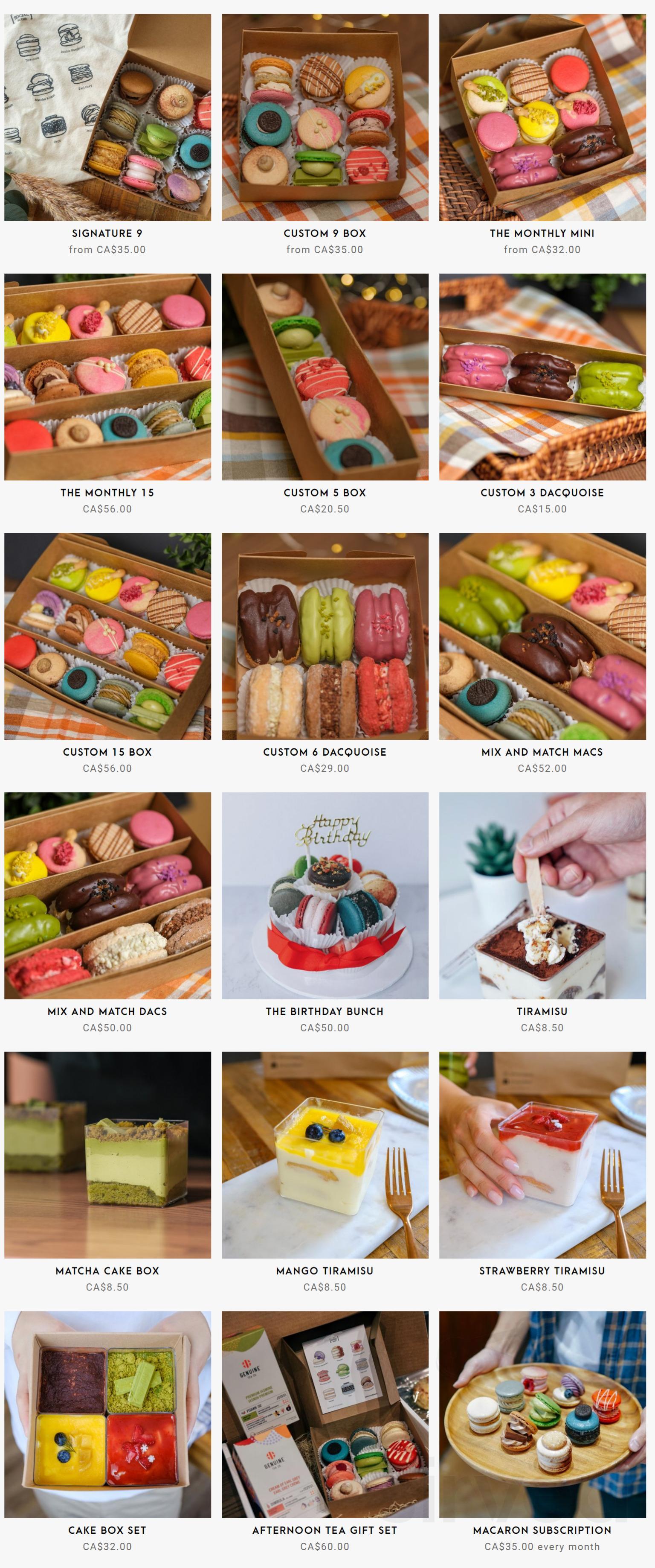 The Social Blend menus in Toronto, Ontario, Canada