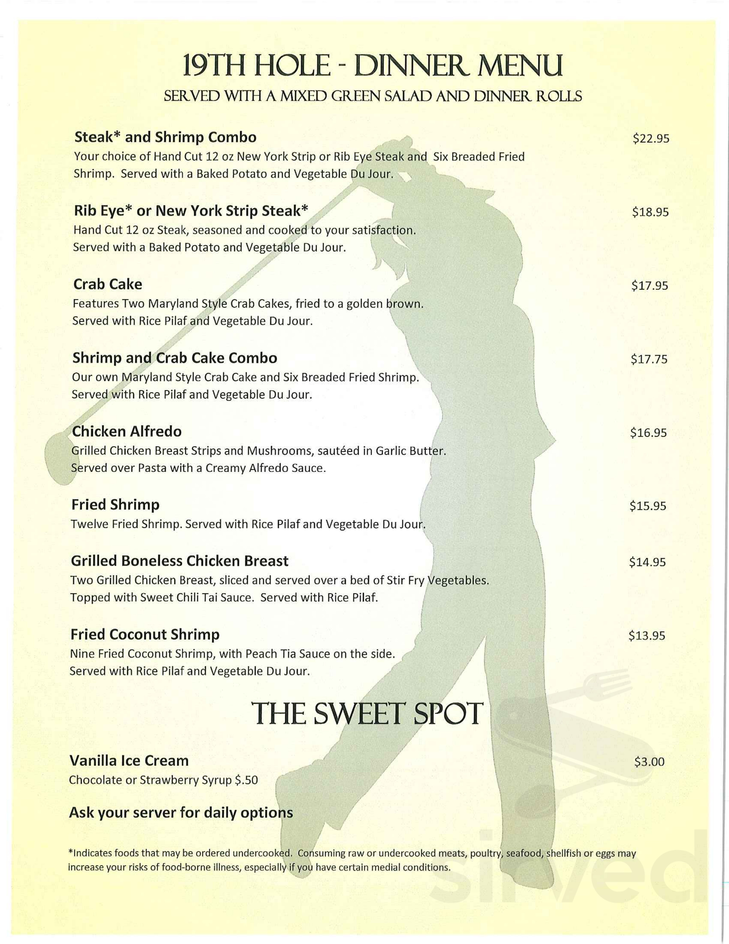 Rock Harbor Grill menu in Winchester, Virginia, USA