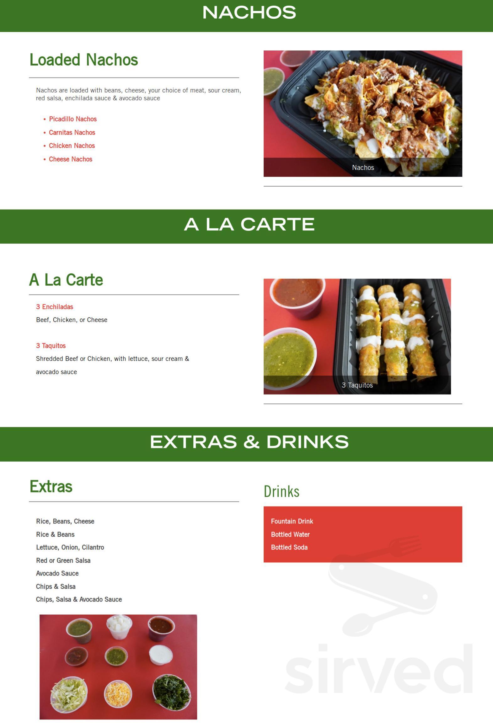 Ramona's Mexican food menu in Lakewood, California, USA