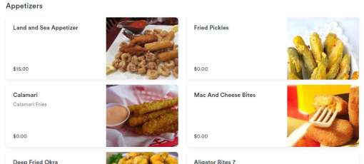 Menu for DEEP BLUE SEAFOOD in Portage, IN | Sirved