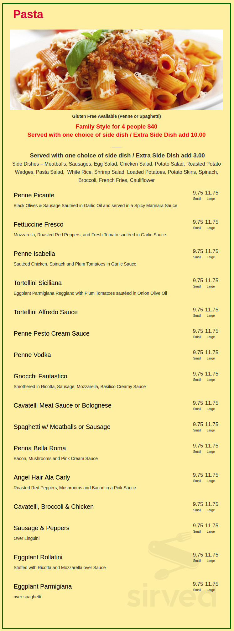 Bella Roma Pizzeria menus in South Bound Brook, New Jersey, United States