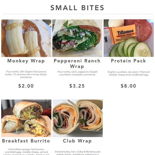 Greens on Your Way menu in Poulsbo, Washington, USA