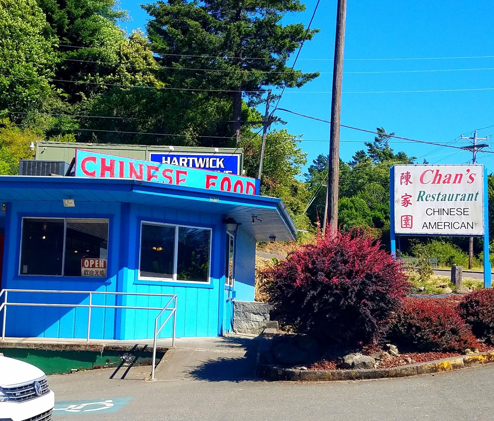 Chan's Restaurant menu in Brookings, Oregon, USA
