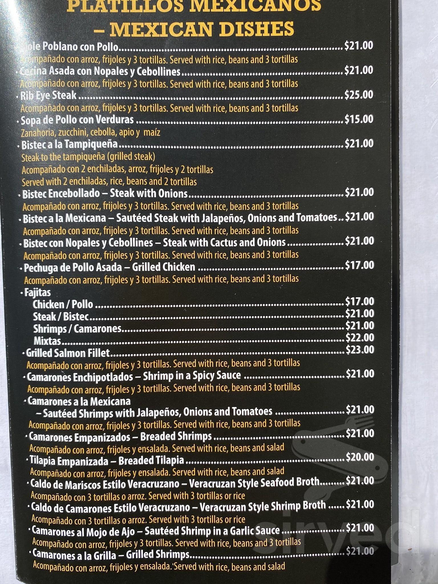 Taqueria El Chiltepin menu in The Bronx, New York, USA